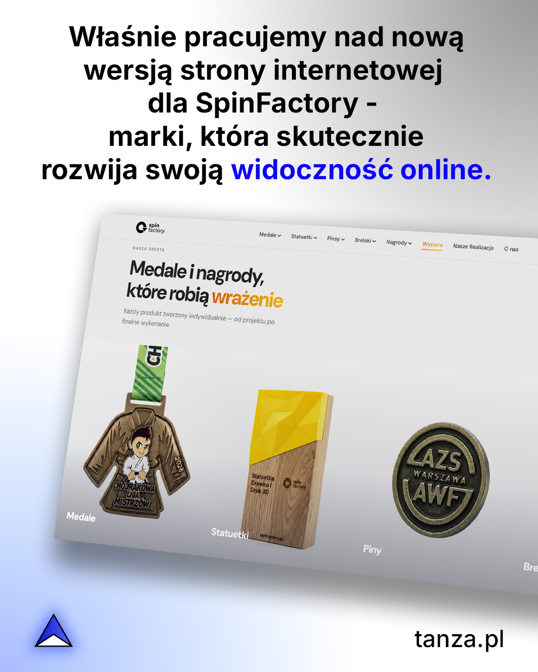 🚀 Dalej rozwijamy spinfactory.pl! Właśnie pracujemy nad nową wersją strony internetowej dla SpinFactory — marki,